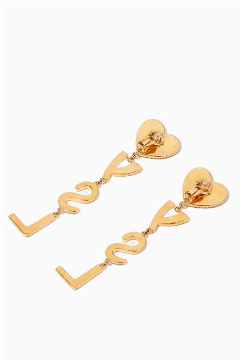 Shop Saint Laurent OPYUM YSL Heart Earrings